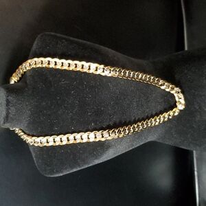 18CT Gold Plated Cuban Style Necklace